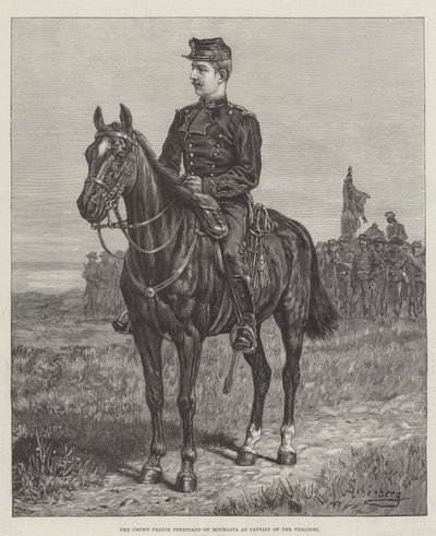 The Crown Prince Ferdinand of Roumania as Captain of the Venatori by Johann Nepomuk Schonberg